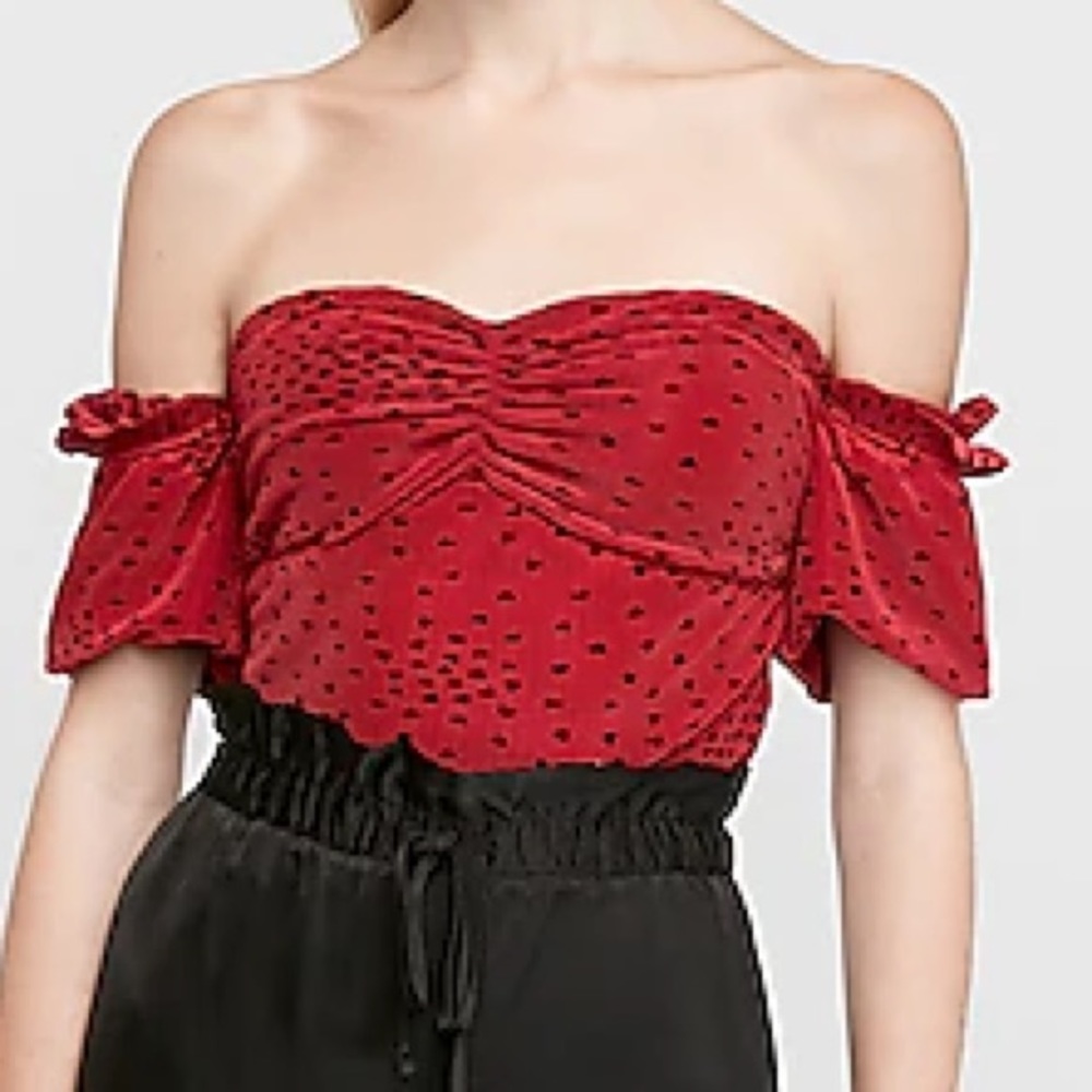 Express off the shoulder crop top